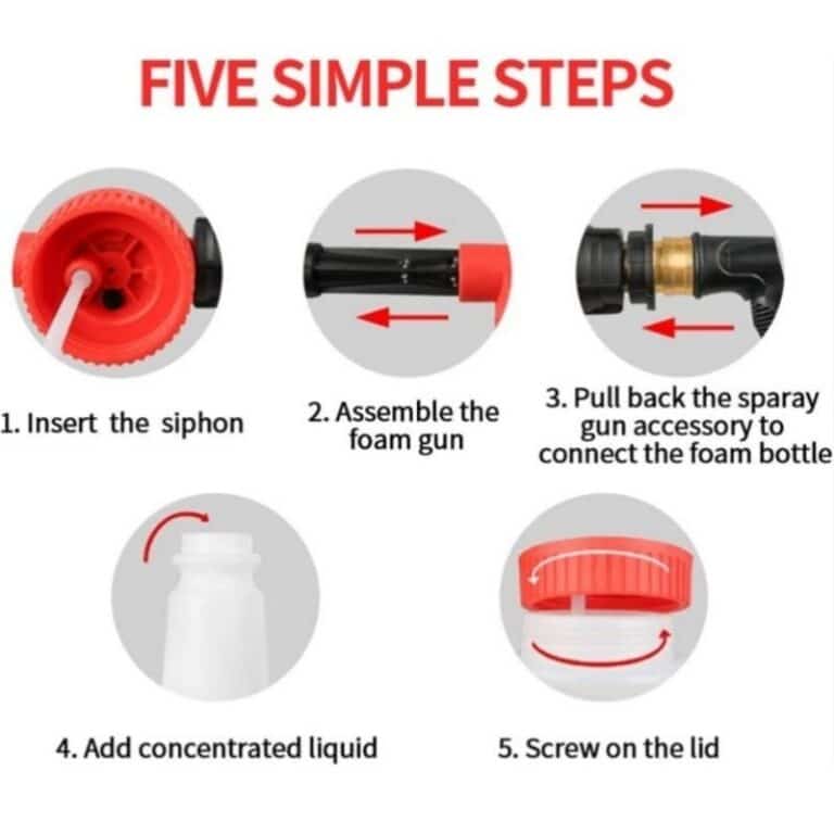 Schaumkanone fünf einfache Schritte
