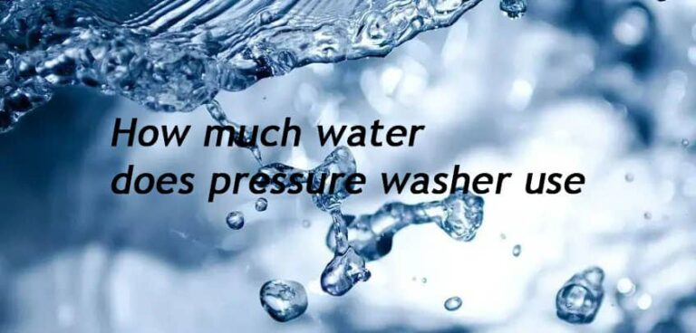 how much water does pressure washer use