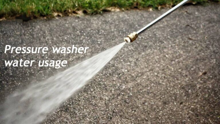 pressure washer water usage