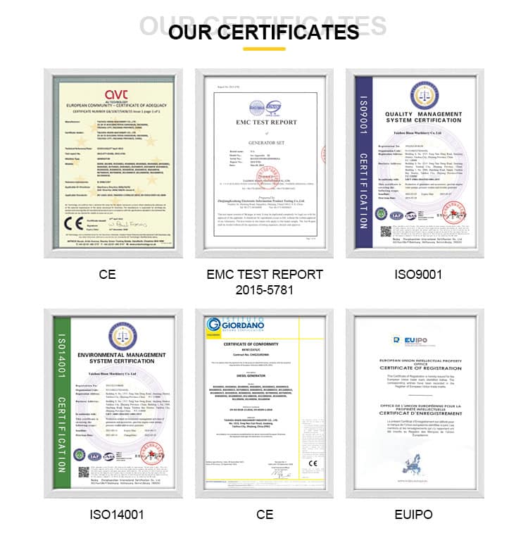 BISON Certifications