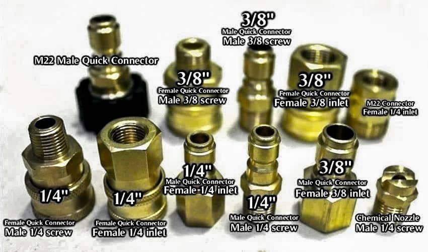 pressure washer hose fitting guide