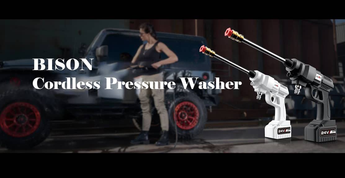 BISON cordless pressure washers